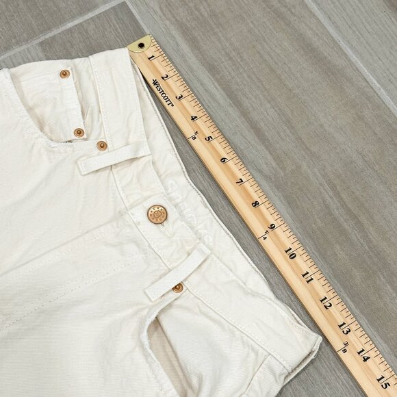 Mother SNACKS! High Waisted Double Stack Ankle Jeans in Natural Size 25 - Picture 9 of 14
